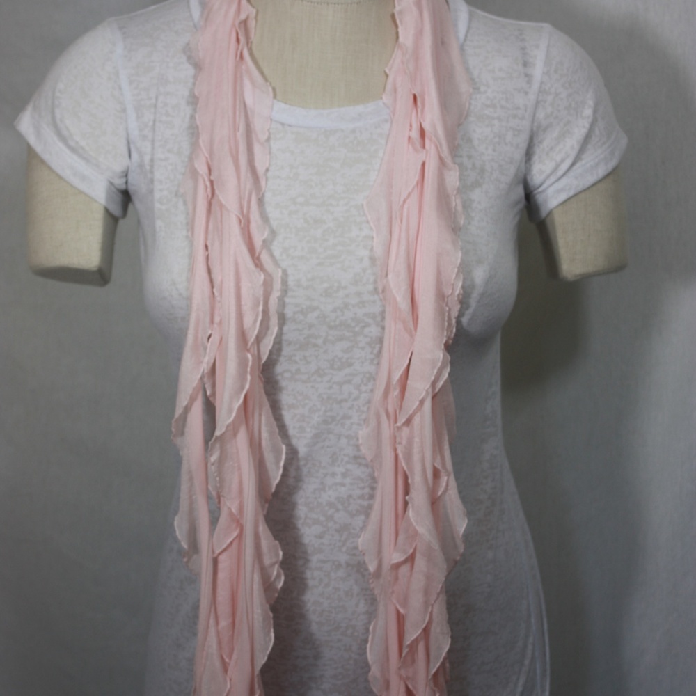Pink Solid and Patterned Scarf Accessory - Picture 2 of 8